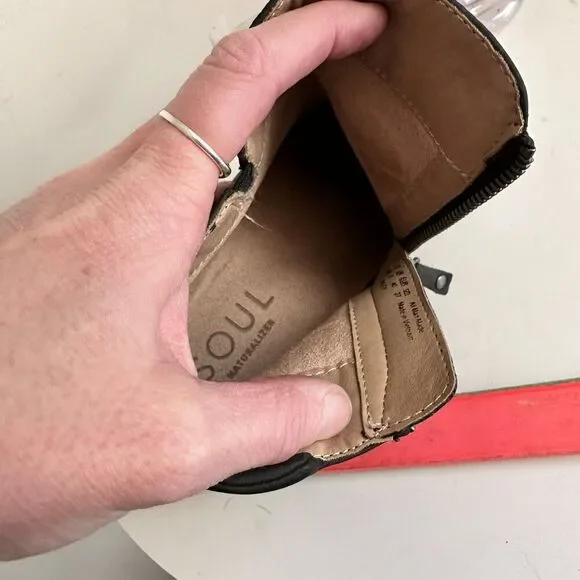 Soul Naturalizer Womens Size 10M Haley Black Wedge Boots Shoes Careerwear Witchy - Picture 15 of 16